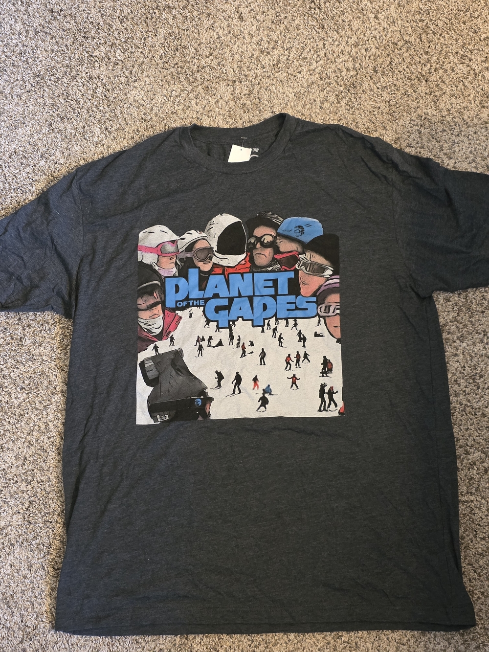 Planet of the Gapes Graphic T-Shirt - Charcoal